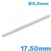 Clavette Droite pour Montre taille 17,50 mm diamètre 0,90 mm
