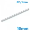 Clavette droite taille 16mm  bracelet pour montre argent
