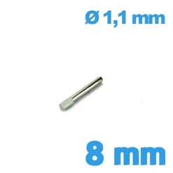 Clavette à embout strié 8mm bracelet  - Diamètre 1,1