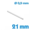 Clavette à moletage diamètre 0,9 21 mm pour bracelet de montre