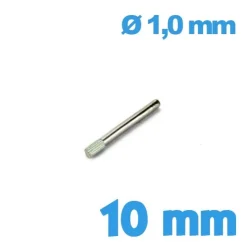 Clavette moletée diamètre 1,0 10mm  montre