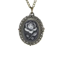 Collier montre femme rose vintage