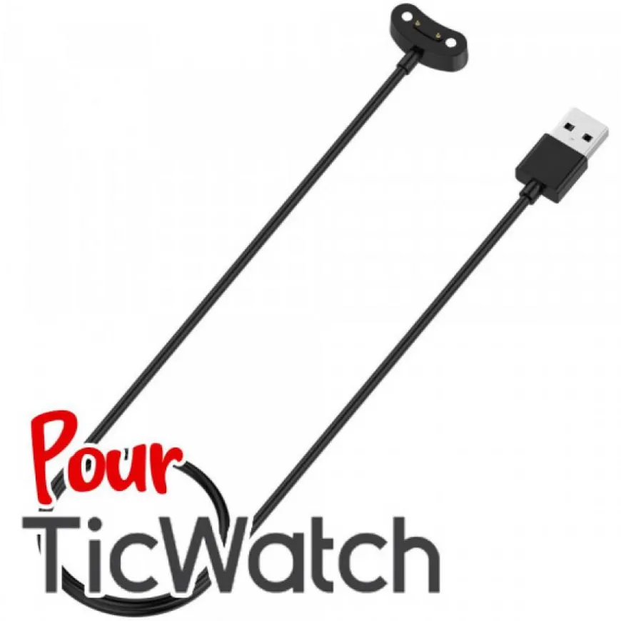 Cordon USB pour smartwatch Ticwatch de rechange