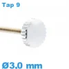 Couronne Argenté Remontoir de Montre diamètre 3 mm TAP 9