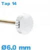 Couronne de montre - argenté / 6,0mm TAP 14