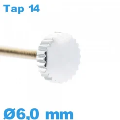 Couronne de montre - argenté / 6,0mm TAP 14