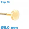 Couronne de montre - Doré / 6,0 mm TAP 13 tube long