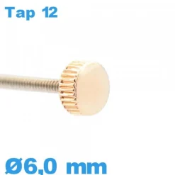 Couronne de montre - Or rose / 6,0 mm TAP 12 tube long