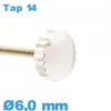Couronne de montre TAP 14 - argenté / 6,0 mm