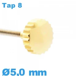 Couronne de montre TAP 8 - Doré / 5,0 mm