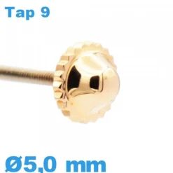 Couronne de montre TAP 9 tube long / 5,0mm - or rose