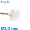 Couronne de montre TAP 9 tube long / 3,0mm - Doré