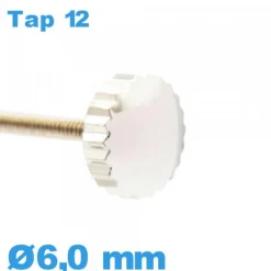 Couronne de Remontoir de Montre / 6,0mm - argenté TAP 12