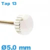 Couronne de Remontoir de Montre tube long TAP 13 - argenté / 5,0 mm