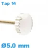 Couronne de Remontoir de Montre / 5,0mm - argenté TAP 14