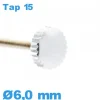 Couronne de Remontoir de Montre - argenté / 6,0 mm TAP 15