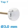 Couronne de Remontoir de Montre tube long / 3,0 mm - argenté TAP 7
