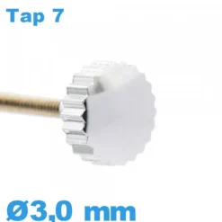 Couronne de Remontoir de Montre tube long / 3,0 mm - argenté TAP 7