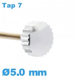 Couronne de Remontoir de Montre tube long TAP 7 - argenté / 5,0mm