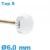 Couronne de Remontoir de Montre - argenté / 6,0 mm TAP 9