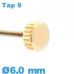 Couronne de Remontoir de Montre - Or rose / 6,0mm TAP 9