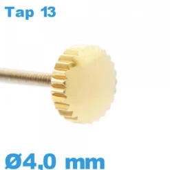 Couronne de Remontoir de Montre TAP 13 / 4,0 mm - Doré