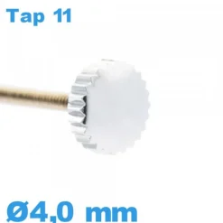 Couronne de Remontoir de Montre TAP 11 - argenté / 4,0 mm