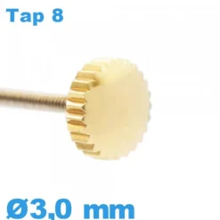 Couronne de Remontoir Montre / 3,0mm - Doré TAP 8
