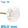 Couronne de Remontoir Montre tube long / 6,0mm - argenté TAP 14