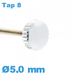 Couronne de Remontoir Montre - argenté / 5,0mm TAP 8