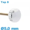Couronne de Remontoir Montre tube long / 5,0mm - argenté TAP 8