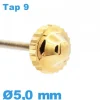 Couronne de Remontoir Montre TAP 9 tube long / 5,0mm - Doré