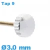 Couronne de Remontoir Montre tube long TAP 9 - argenté / 3,0mm