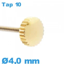 Couronne de Remontoir Montre - Doré / 4,0mm TAP 10
