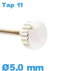 Couronne de Remontoir Montre tube long TAP 11 - argenté / 5,0mm