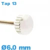 Couronne Montre Argenté diamètre 6 mm Tube Long TAP 13