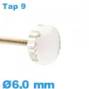 Couronne Montre - argenté / 6,0 mm TAP 9