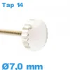 Couronne Montre / 7,0mm - argenté TAP 14