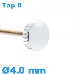 Couronne Montre / 4,0 mm - argenté TAP 8