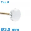 Couronne Montre TAP 8 - argenté / 3,0 mm