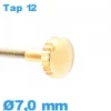 Couronne Montre TAP 12 tube long 7 mm Doré