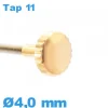Couronne Montre tube long / 4,0 mm - Or rose TAP 11