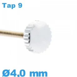 Couronne Remontoir Montre / 4,0 mm - argenté TAP 9