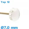Couronne Remontoir Montre TAP 12 - argenté / 7,0 mm
