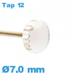 Couronne Remontoir Montre TAP 12 - argenté / 7,0 mm