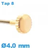 Couronne Remontoir Montre TAP 8 tube long / 4,0mm - Or rose