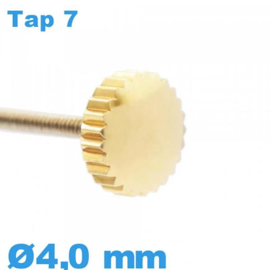 Couronne Remontoir Montre TAP 7 / 4,0mm - Doré