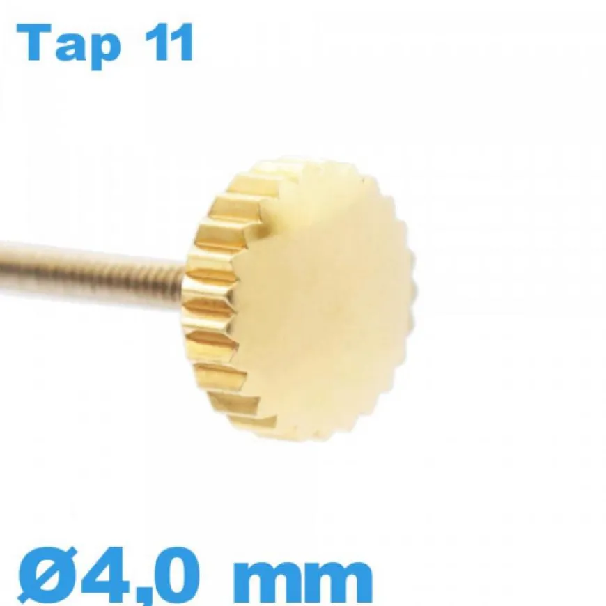 Couronne Remontoir Montre TAP 11 / 4,0mm - Doré
