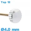 Couronne Remontoir Montre tube long / 4,0 mm - argenté TAP 12