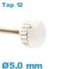 Couronne Remontoir Montre tube long TAP 12 - argenté / 5,0 mm